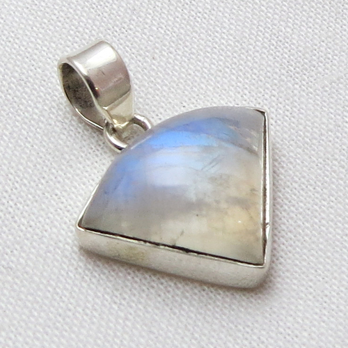 Secret Love !! Rainbow Moonstone 925 Sterling Silver Pendant