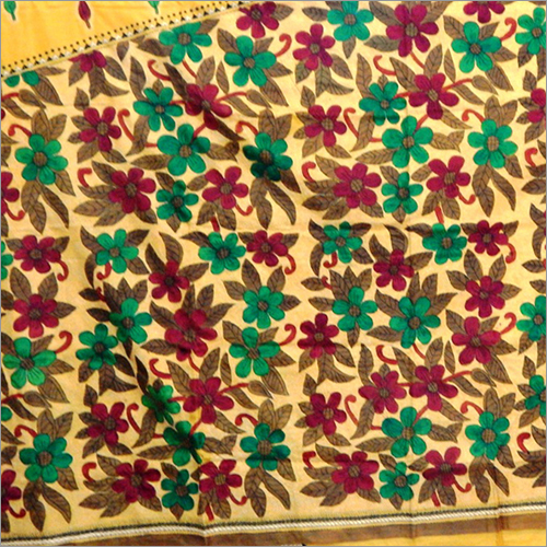 Saree - Silk, 5.5 Meters Length, Yellow | Elegant Design, Soft Fabric, Intricate Floral Embroidery