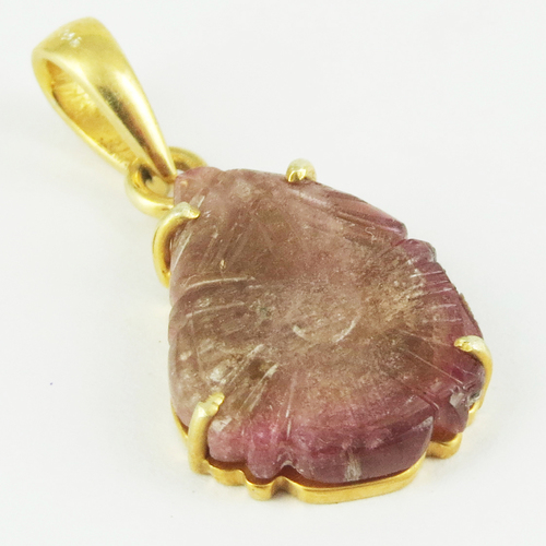 गैलेक्सी लव !! टूमलाइन गोल्ड प्लेटेड 925 स्टर्लिंग सिल्वर पेंडेंट