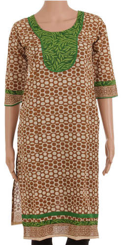 Brown Dotted Kurta