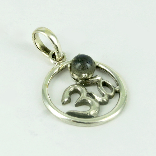 Circle Of Love !! Labradorite 925 Sterling Silver Pendant