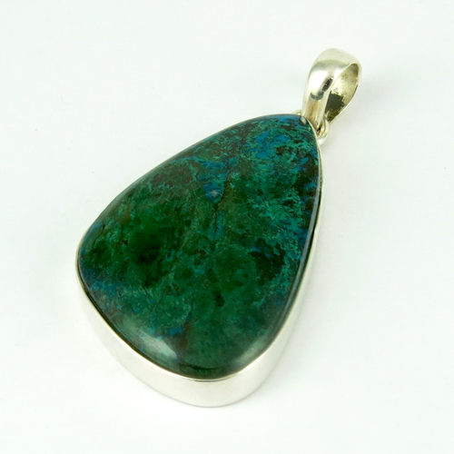 Deep Green !! Chrysocolla 925 Sterling Silver Pendant