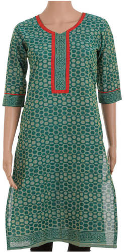 Green Dotted Kurta