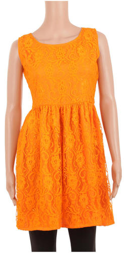 Bold Orange Sleeveless Dress