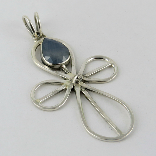 Balinese Princess Of Blue Sapphire 925 Sterling Silver Pendant