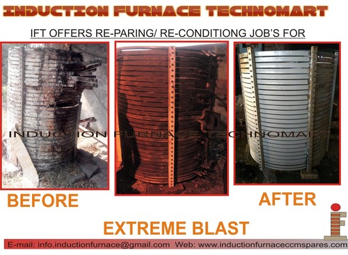 INDUCTION FURNACE MELTING COIL REPARING