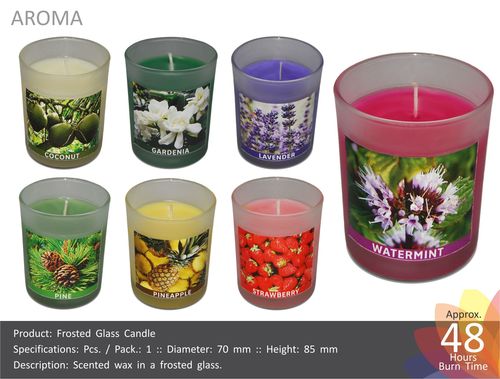 Frosted Glass Scented Candles