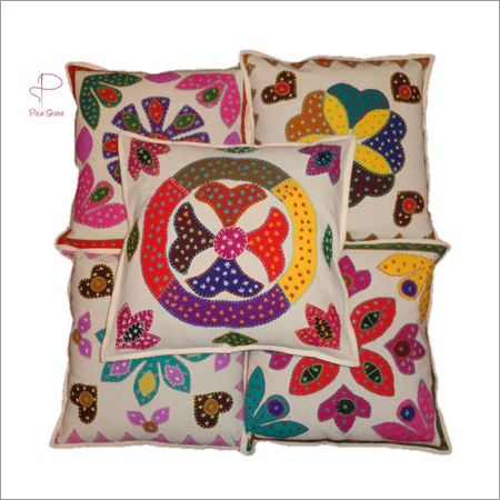 Printed Cushion Covers - 100% Cotton, 18x18 inches - Attractive Colors, Intricate Prints, Fade and Shrink Resistance