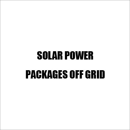 Solar Power Packages Off Grid