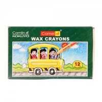 Camel Wax Crayons - Wax, 70x100 Mm, Green | Child-safe, Durable, Easy Blending, Smooth Application, Vibrant Colors, 12-pack