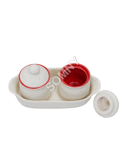 PICKLE SET 2 Pcs. WHITE MAT