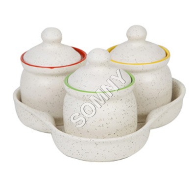 PICKLE SET 3 Pcs. WHITE MAT