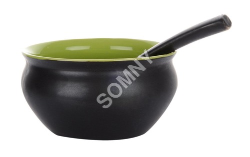 BLACK MAT SOUP CUP SIX PIECE SET