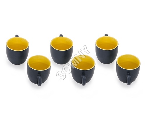 BLACK MAT TEA MUG
