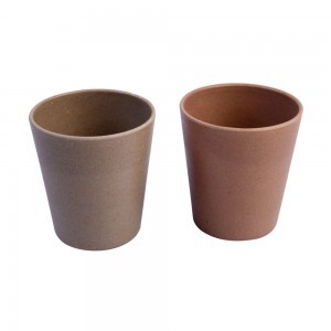 Fiber Friends - Bamboo Fiber 3x3x4 Inches Brown, Durable Lightweight Stackable Microwave Dishwasher Safe