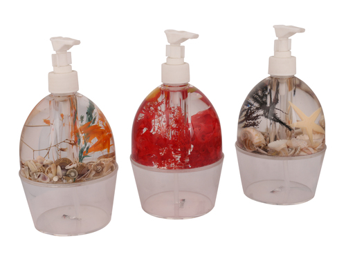Polo Lifetime Soap Dispenser Small (A-8772)/3 - Plastic, 15x8x8cm, Transparent | Durable, Easy to Refill, Hygienic Press Pump