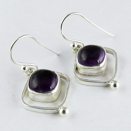 Turtle !! Amethyst 925 Sterling Silver Earring