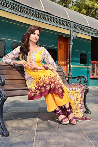Arbi Lawn Cotton Printed Unstitched Suits -04