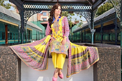 Arbi Lawn Cotton Printed Unstitched Suits -05