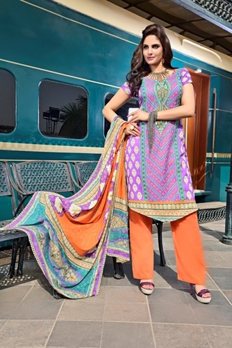Arbi Lawn Cotton Printed Unstitched Suits -06