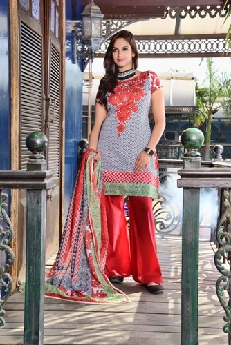 Arbi Lawn Cotton Printed Unstitched Suits -08