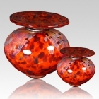 The Milano Red Glass Cremation Urn