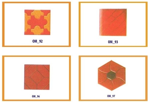 Chequered Tiles Mould - Plastic, 16 x 16 Inch, Square & Hexagonal Shapes | Ideal for Tile Making, Weighs 200-2500 Grams