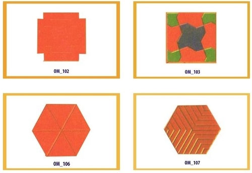 Chequered Tiles Mould - Plastic, 12 x 12 Inch | Square and Hexagonal Shaping Mode, Ideal for Tile Making
