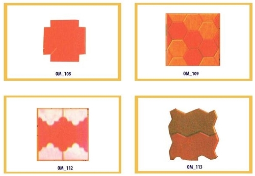 Chequered Tiles Mould - Plastic Material 12 x 12 Inch Size | Square & Hexagonal Shaping Mode Weight 250-2500 Grams