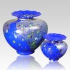 The Milano Bluetonia Glass Cremation Urn