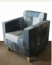 Single Seater Sofa - Fabric, Wood Frame, 30x30x30 Inches, Blue | Comfortable Seating, Stylish Design, Durable Fabric, Easy Cleaning, Space-Saving