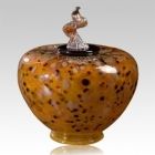 The Como Verdigris Art Glass Cremation Urn