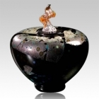 The Como Blackolodas Art Glass Cremation Urn