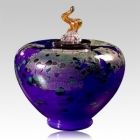 The Como Amethyst Art Glass Cremation Urn