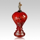 The Monza Red Glass Cremation Urn