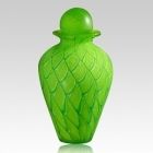 The Shining Green Glass Cremation Urn