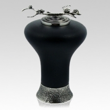 The Onyx Rose Glass Cremation Urn
