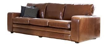 Three Seater Sofa - Leather, 78x36x34 inches, Brown | Foam Cushions, Wood Frame, Durable, Stylish Elegant Look