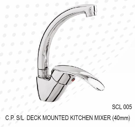 C.P. S/L DECK MOUNTED KITCHEN MIXER (40MM)