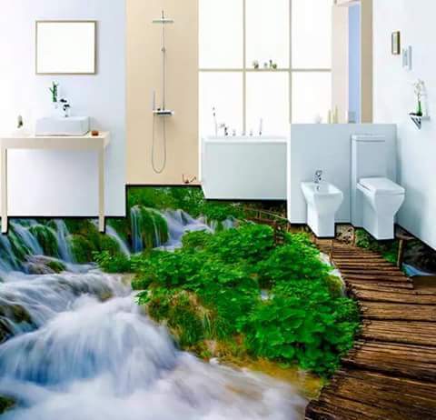 3D Flooring - PVC 2mm, Customizable Dimensions | Realistic 3D Effect, Waterproof, Self-Adhesive, Glossy Finish