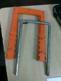 Pvc Rungs Footsteps - Polypropylene, Standard Size, Orange | Highly Durable, Long Lasting, Antiskid Design, Rust And Corrosion Free