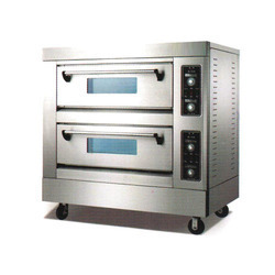 Commercial Deck Oven - Stainless Steel, 700x800x500 mm, Silver | Two Decks, Energy Efficient, Durable Design, Even Baking, Easy Cleaning, 3 kW