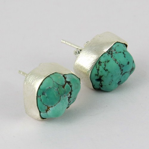 Handmade Jewelry Turquoise 925 Sterling Silver Earring