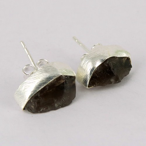 Harmony Sun Set Smoky Quartz 925 Sterling Silver Earring
