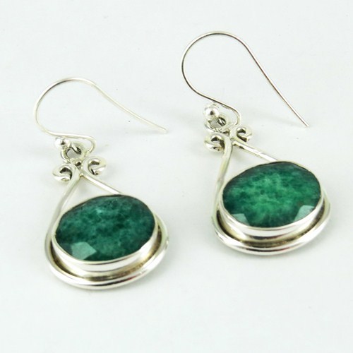Green Love Attraction Emerald 925 Sterling Silver Earring