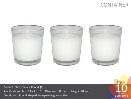 Round Shot Glass Candles
