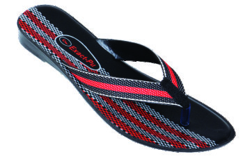 Slipper - PVC, Multiple Sizes | Black, Low Wedge, Lightweight, Breathable, Comfortable, Durable, Versatile Style, Textured Sole, Single Strap