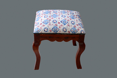 Upholstered Wooden Stool 