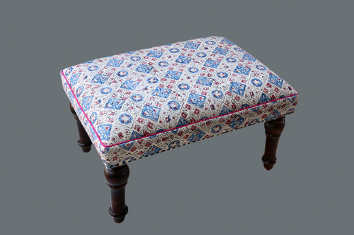Canvas Wooden Side Stool 