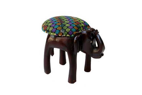 Canvas Wooden Side Stool